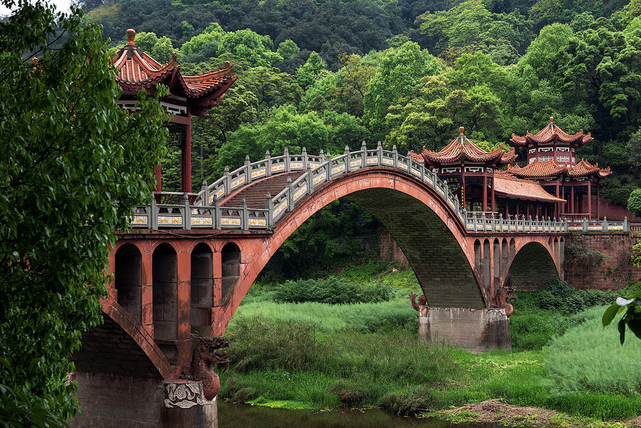 Haoshang Bridge near Leshan Giant Buddha, Sichuan province, China. Photograph by Aumphotography