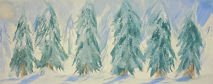 Happily Snowed In Painting by Lisa Kaiser