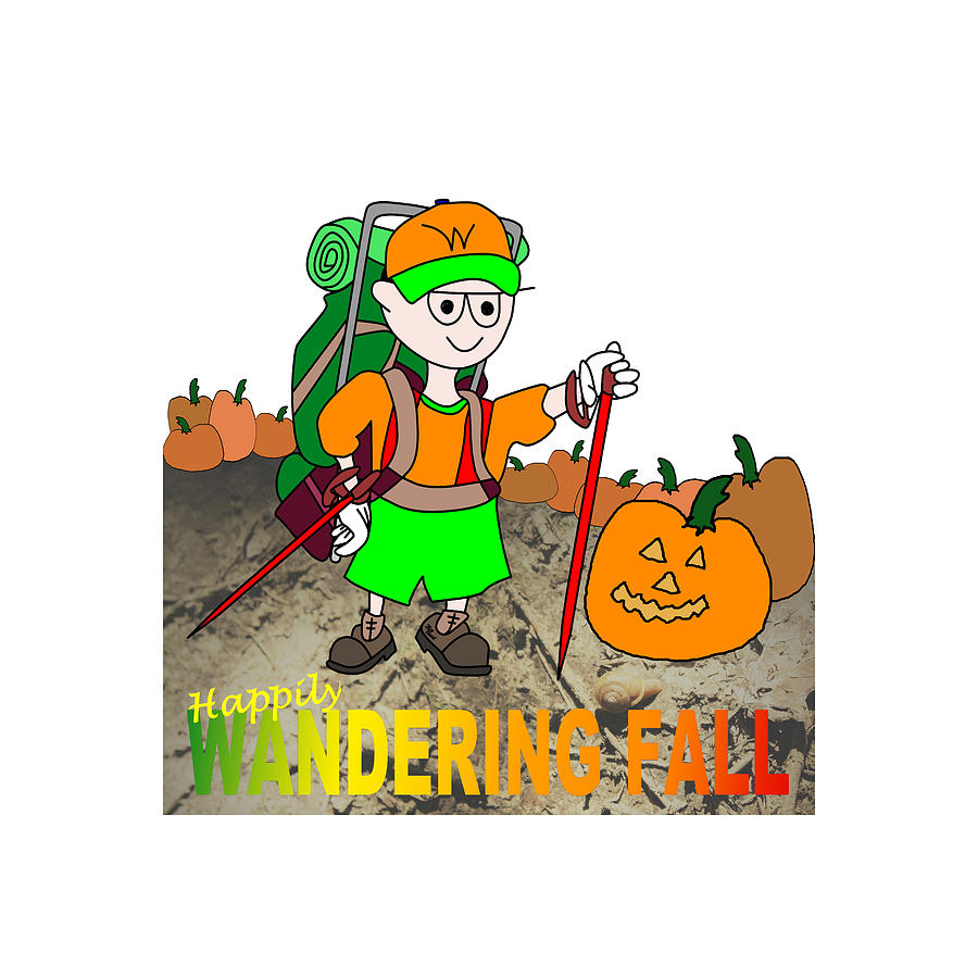 Happily Wandering Fall - Toon Land - Fall Collection Digital Art by Bill Ressl