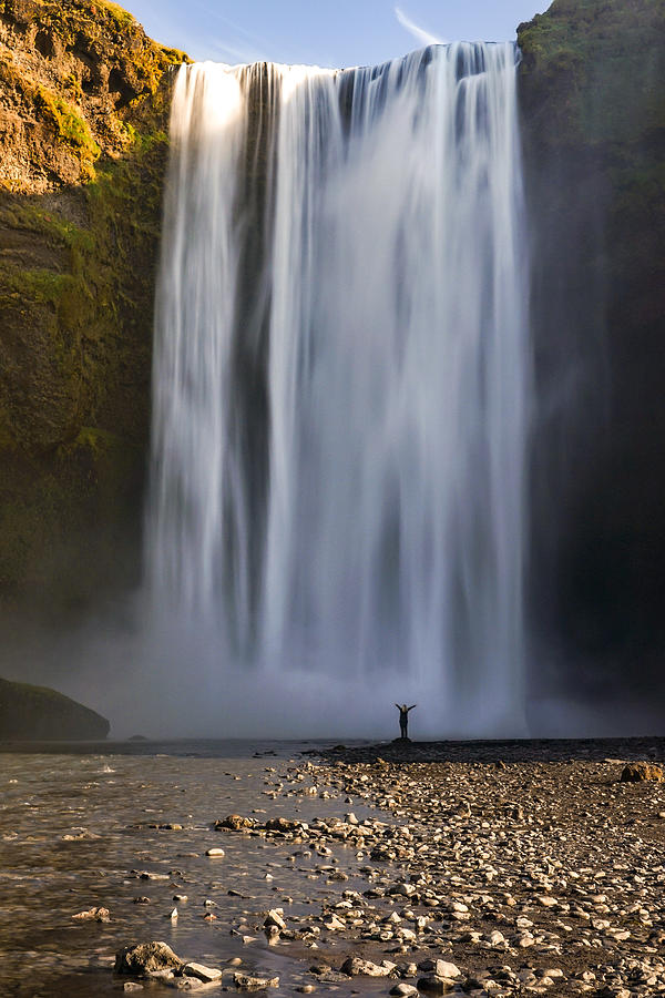 Happiness At Skogafoss Waterfall In Iceland. Photograph