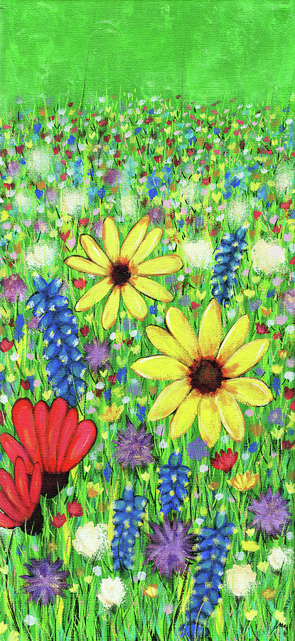 Happiness Blooms Painting by Meghan Elizabeth