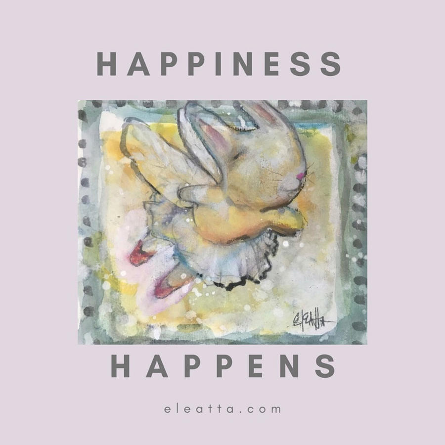 Happiness Happens Mixed Media by Eleatta Diver
