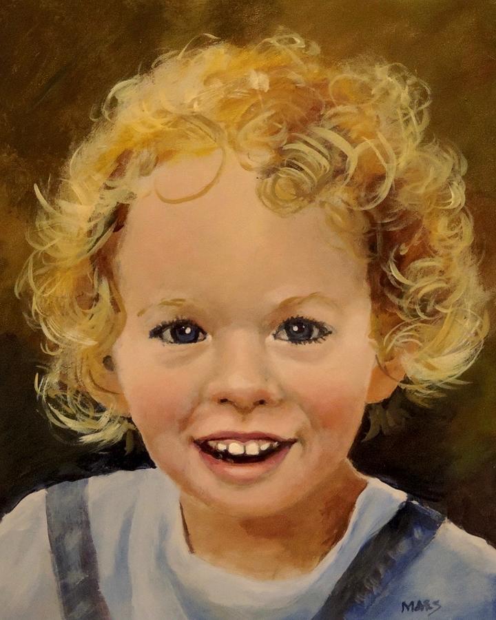 Happiness in Curls Painting by Walt Maes