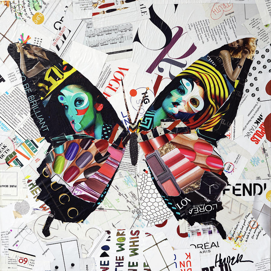 Happiness Is A Butterfly Mixed Media by James Hudek