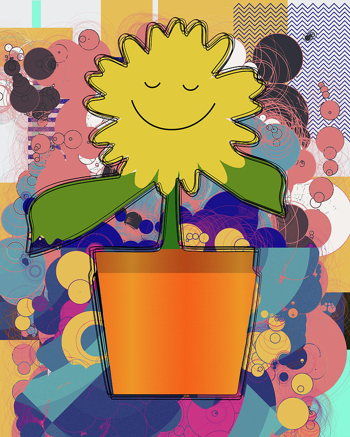 Happiness Is A Flower Digital Art by Dan Sproul