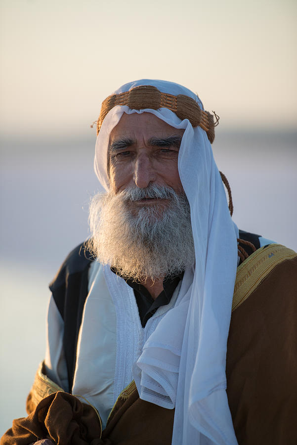 Happiness old Arabic man with traditional clothes Photograph by 101cats