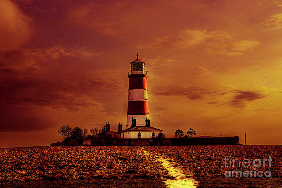 Happisburgh Lighthouse in Orange Photograph by GJS Photography Artist ...