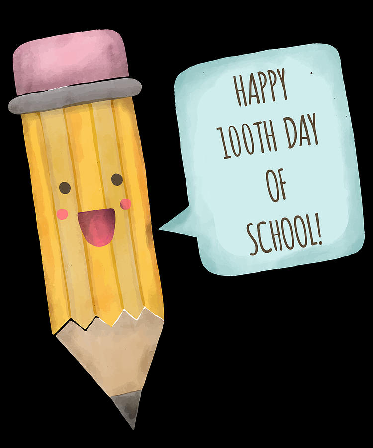 Happy 100th Day Of School Digital Art by Flippin Sweet Gear