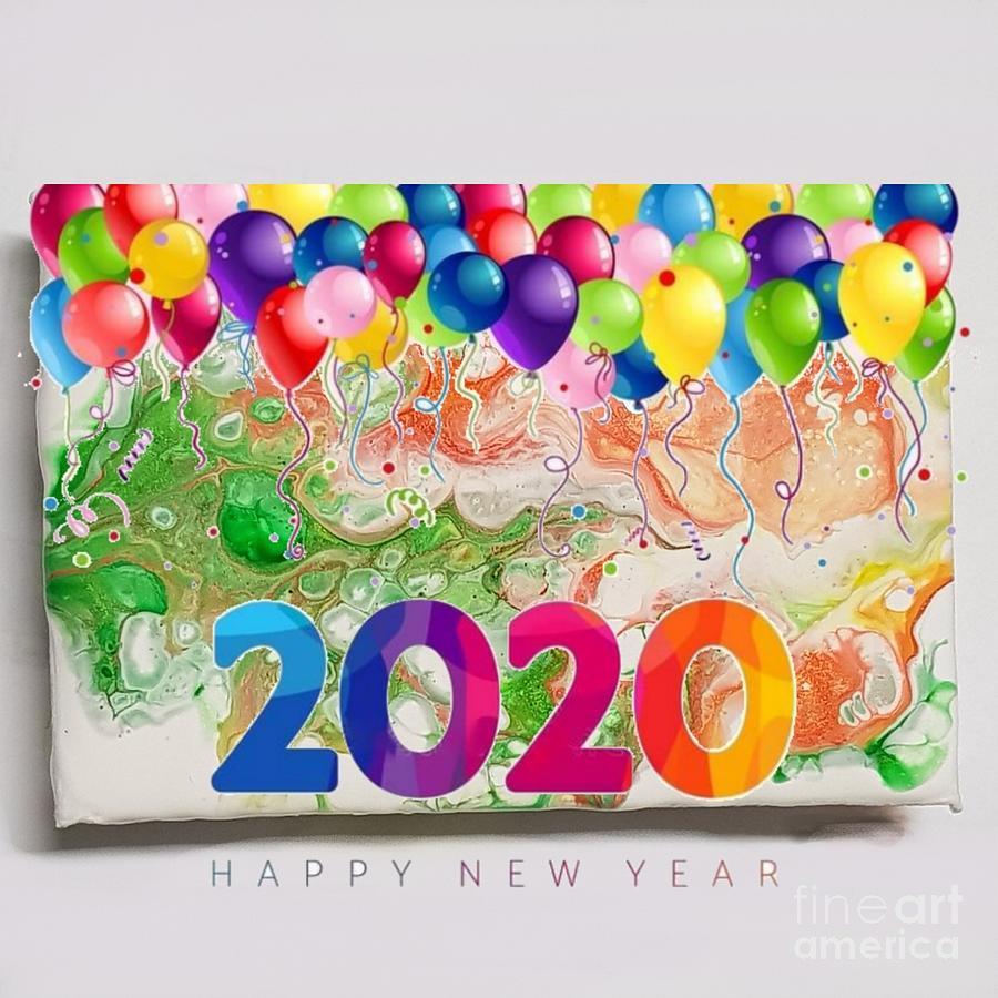 Happy Mixed Media - Happy 2020 by Paola Baroni Happy Mixed Media - Happy 2020 by Paola Baroni
