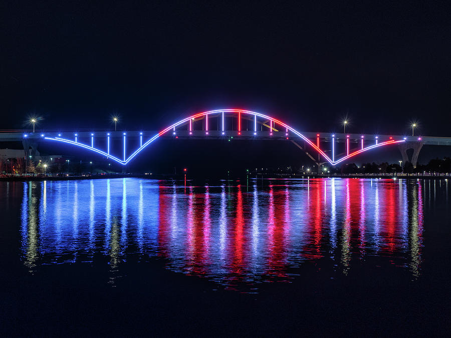 Happy 43rd birthday, Hoan Bridge Photograph by Kristine Hinrichs