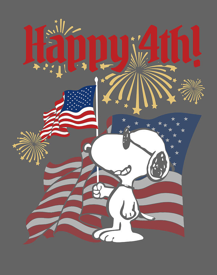 Happy 4Th Of July American Flag Snoopy Independence Day Graphic ...