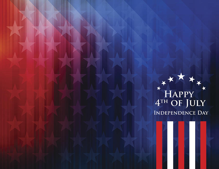 Happy 4th of July Independence Day Background Drawing by Simon2579