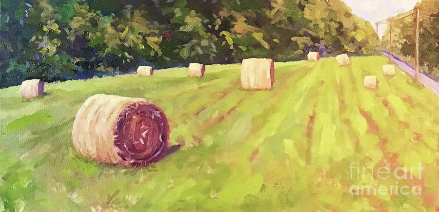 Happy Hayrolls Painting by Anne Marie Brown