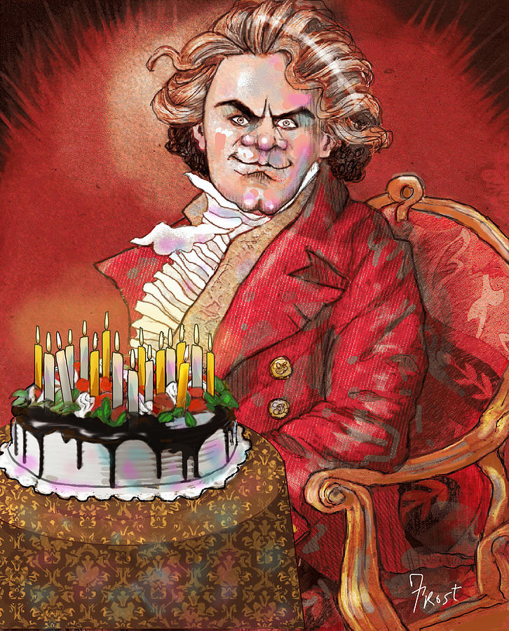 Happy Birthday Beethoven Drawing By Maxine Frost - Fine Art America