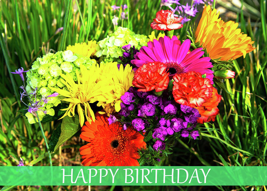 Happy Birthday bouquet floral-Photo by Dustin Woods Photograph by ...