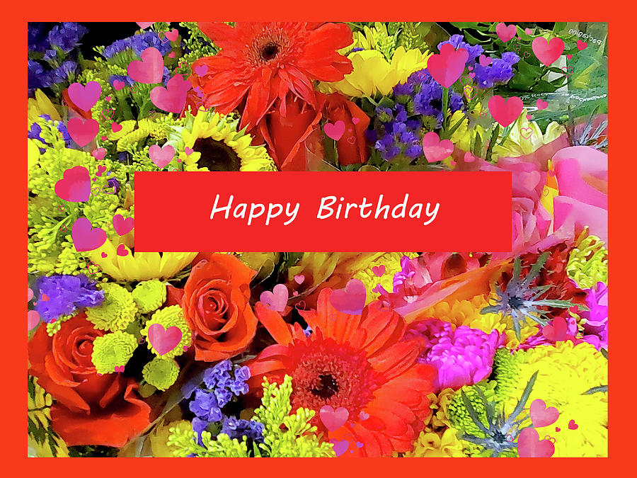 Happy Birthday Bouquet Mixed Media by Sharon Williams Eng | Fine Art ...