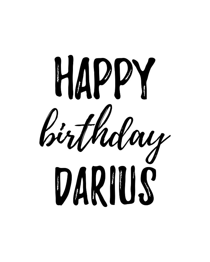 Happy Birthday Darius Digital Art by Funny Gift Ideas