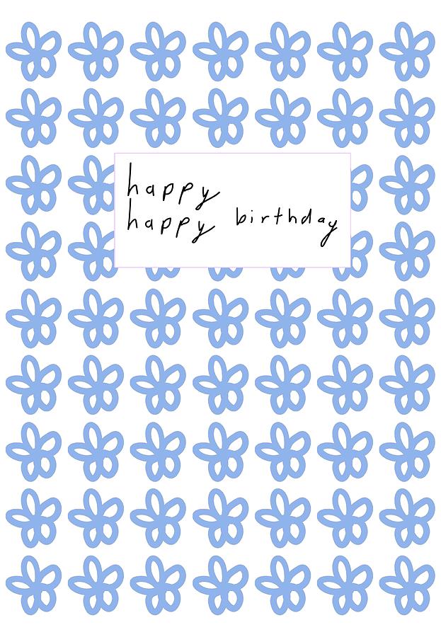 Happy Birthday Flowers Digital Art by Ashley Rice