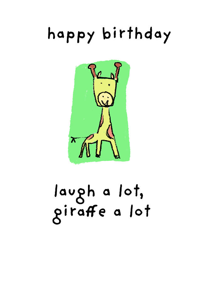 Happy Birthday Giraffe Digital Art by Ashley Rice