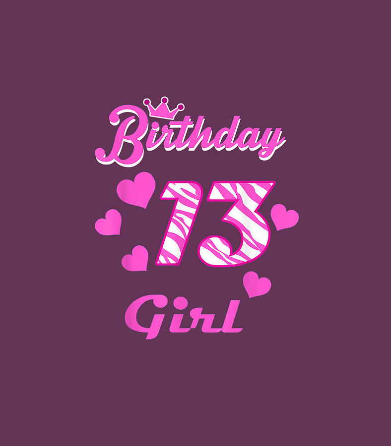 Happy Birthday Girls 13th Party 13 Years Old Bday Digital Art by Renaei ...