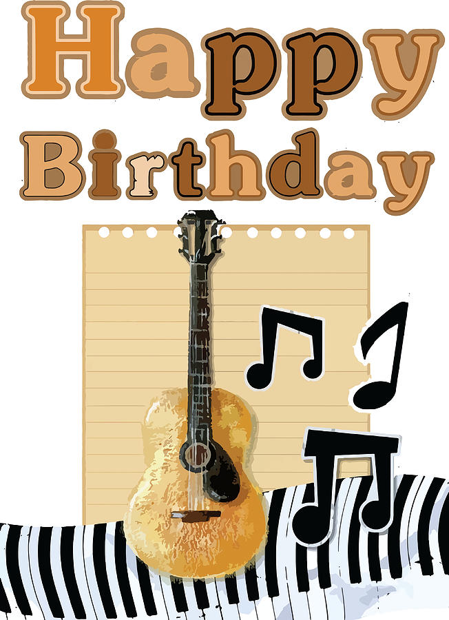 Happy birthday guitarist Poster Painting by Ian Zoe | Fine Art America