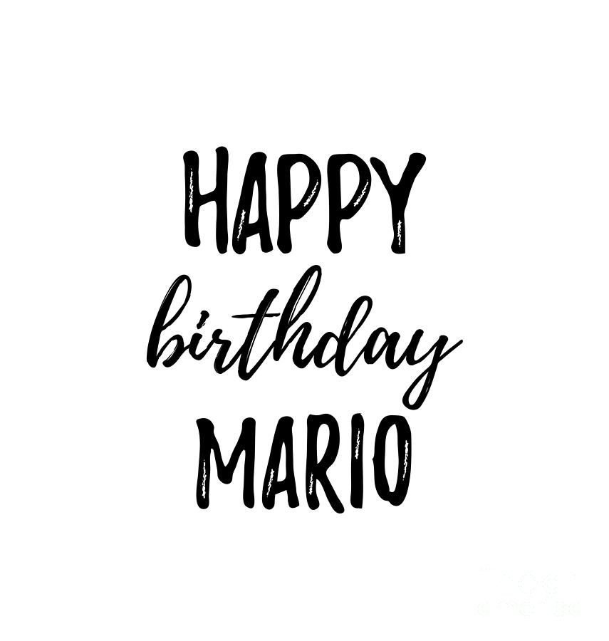 Happy Birthday Mario Digital Art By Funny T Ideas Fine Art America