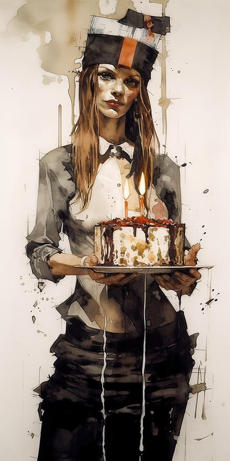 Cake Painting - Happy Birthday Master No.4 by My Head Cinema