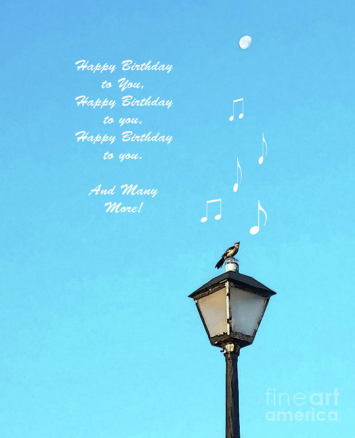 Happy Birthday Moon Song Mixed Media by Sharon Williams Eng