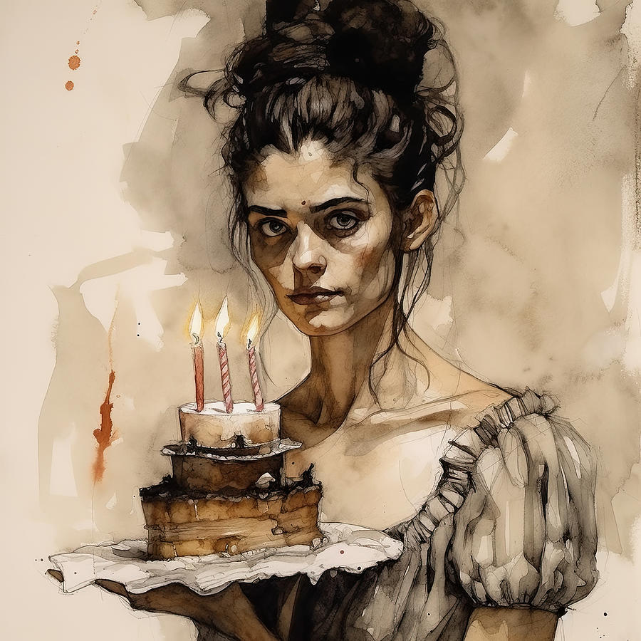 Cake Painting - Happy Birthday No.2 by My Head Cinema