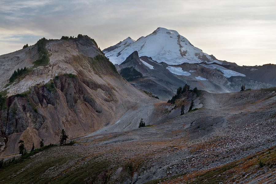 Happy Bunny Butte and Mount Baker Photograph by Michael Russell