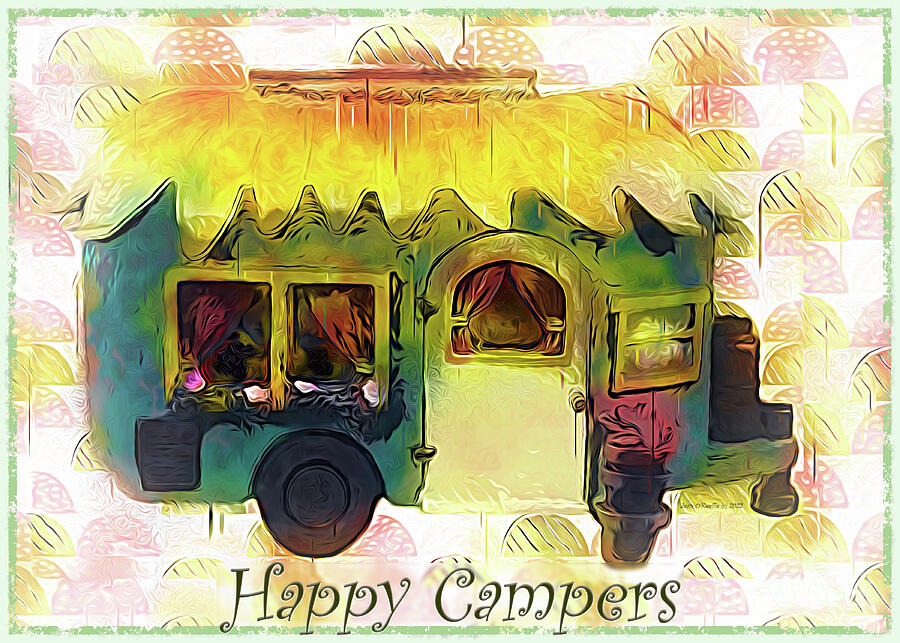 Happy Campers Digital Art by Jean OKeeffe Macro Abundance Art