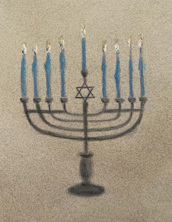 Happy Chanukah  Painting by Sheila Mashaw
