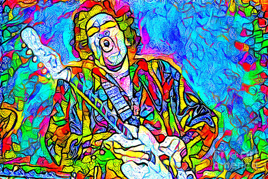 Happy Cheerful Contemporary Psychedelic 60s Jimi Hendrix 20200831 Photograph by Wingsdomain Art and Photography