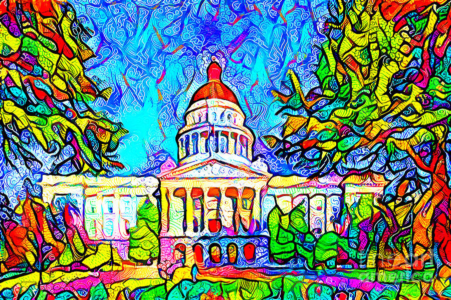 Happy Cheerful Contemporary Sacramento California State Capitol 20200829 Photograph by Wingsdomain Art and Photography