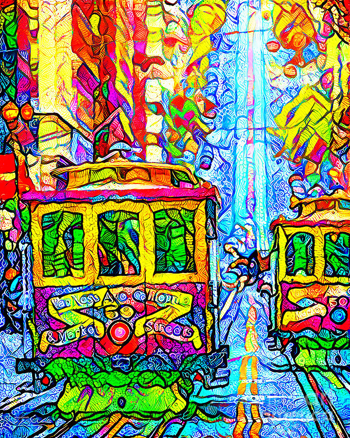 Happy Cheerful Contemporary San Francisco Cablecars 20200829 Photograph by Wingsdomain Art and Photography