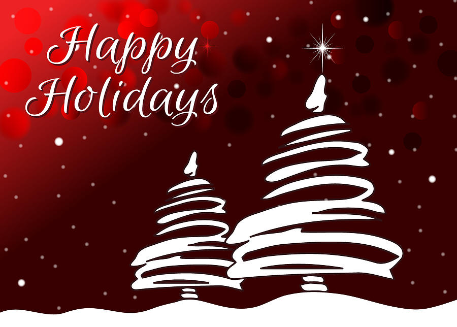 Happy Christmas Holiday Card Digital Art by Serena King