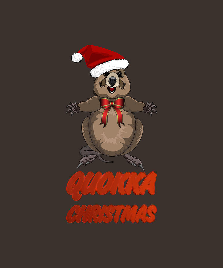 Happy Christmas Quokka Have a Quokka Christmas Painting by David Beth ...