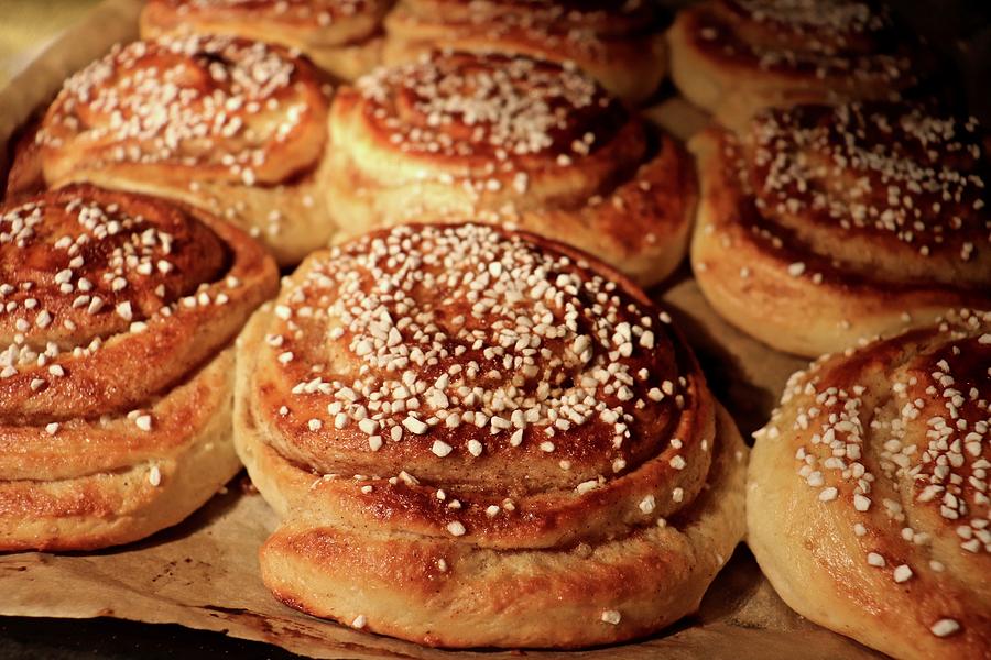 Cinnamon Roll Photograph - Happy Cinnamon Roll Day by Maria Jansson Cinnamon Roll Photograph - Happy Cinnamon Roll Day by Maria Jansson