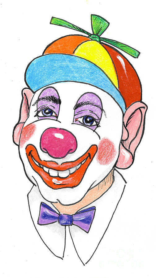 Happy Clown Drawing by CCC Creations Fine Art America