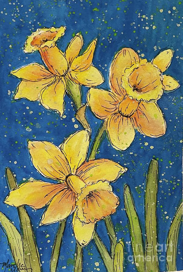 Happy Daffodils Painting by Marsha Young - Fine Art America