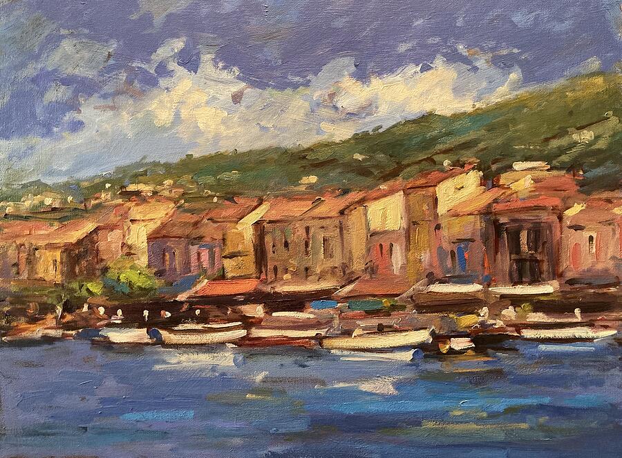 Boat Painting - Happy Day in Cassis 12  by R W Goetting