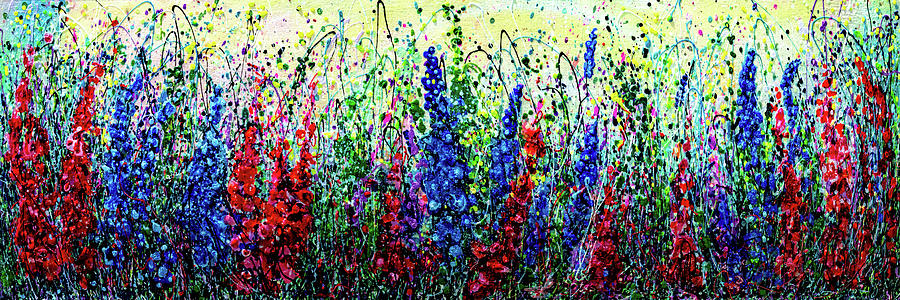 Happy Day In The Flower Fields   Painting by OLena Art