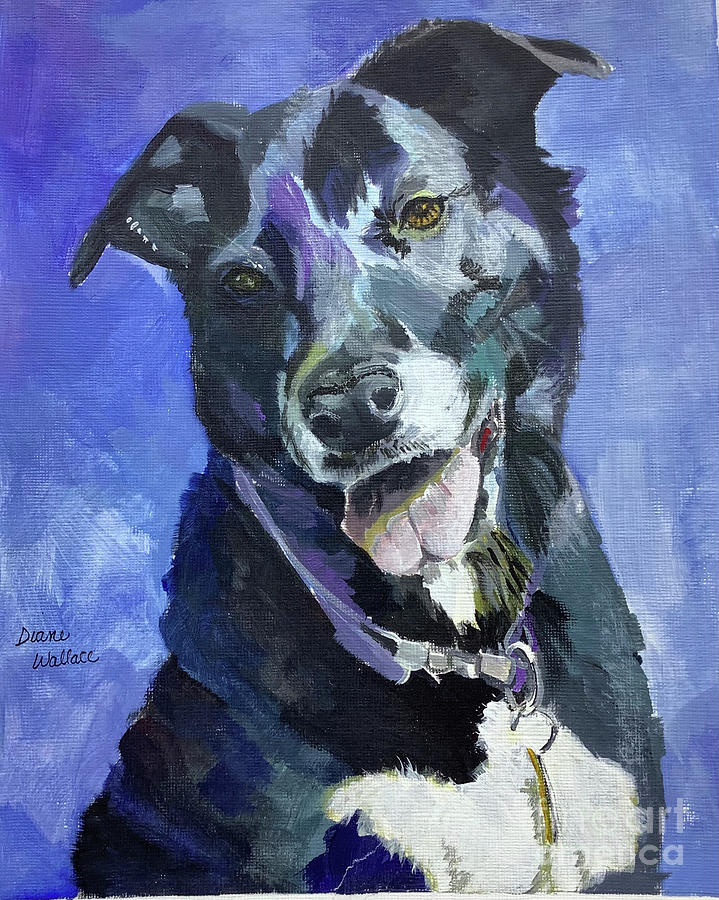 Happy Dog Painting by Diane Wallace