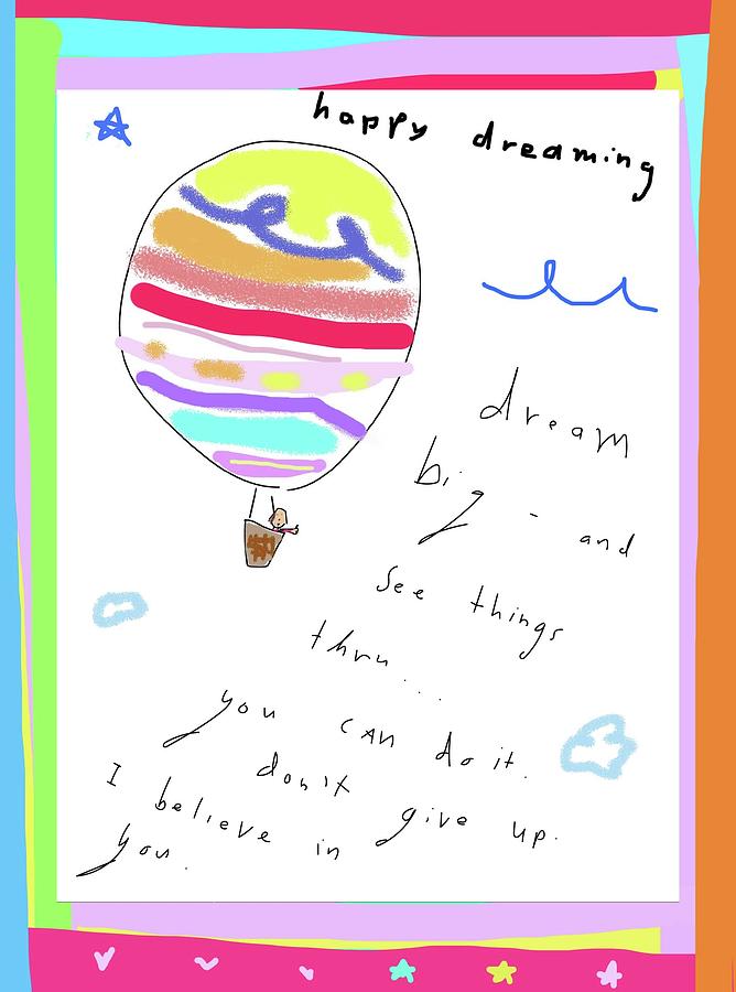 Happy Dreaming Drawing by Ashley Rice