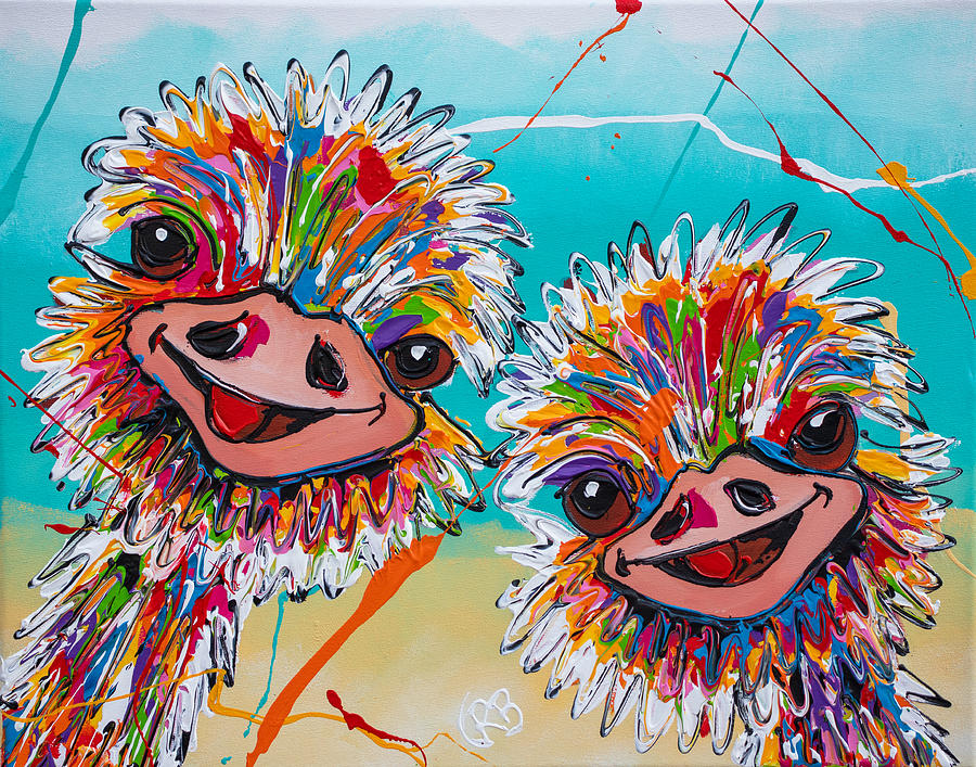 Happy duo Painting by Renate Rolefes - Fine Art America