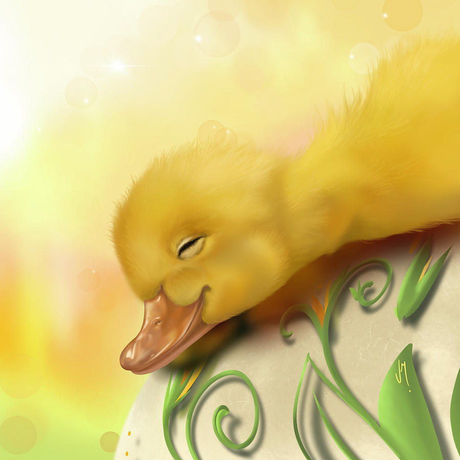 Duck Painting - Happy Easter 2022 by Veronica Minozzi