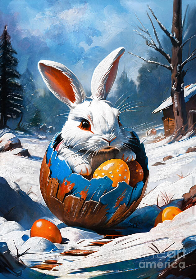 Easter Digital Art - Happy Easter by Andrzej Szczerski