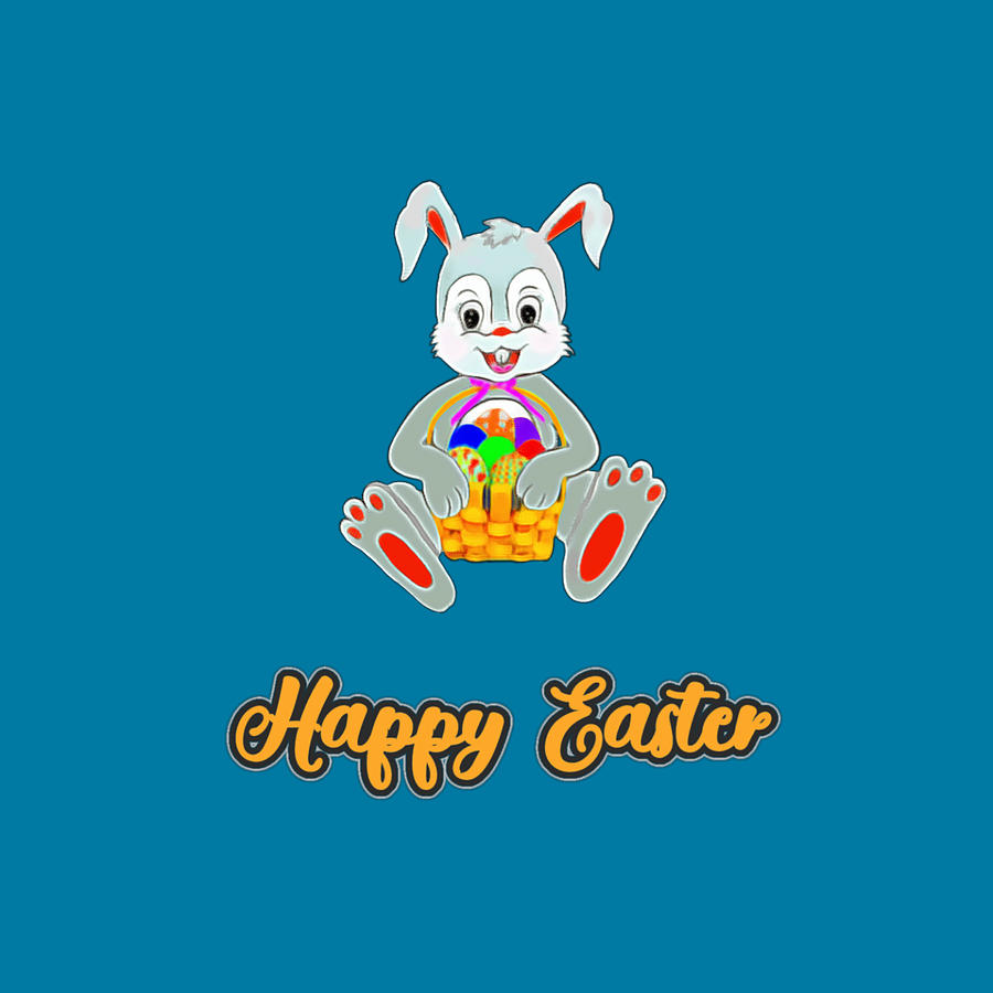 Happy Easter Bunny Drawing