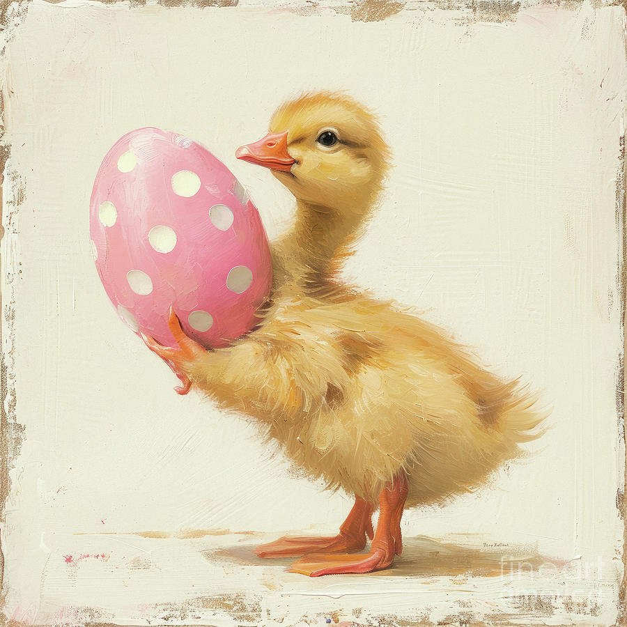Happy Easter Duckling Painting
