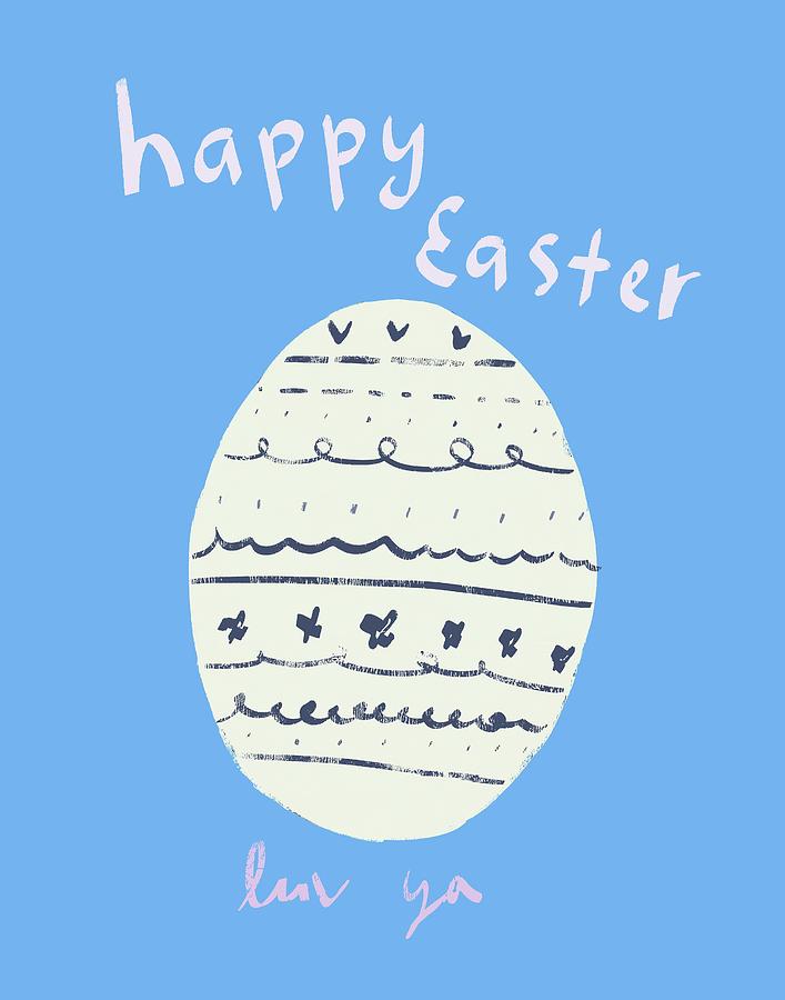 Happy Easter Egg Digital Art by Ashley Rice